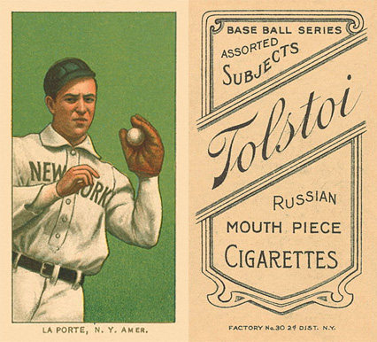 1909 White Borders Tolstoi LaPorte, N.Y. Amer. #275 Baseball Card