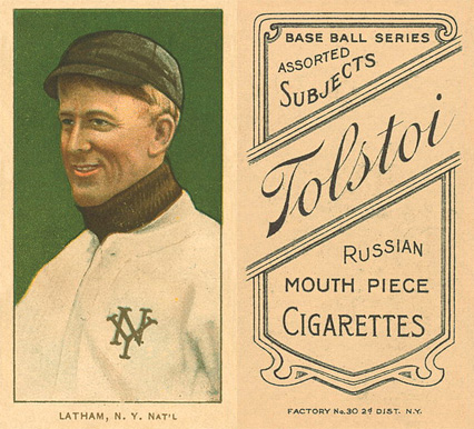 1909 White Borders Tolstoi Latham, N.Y. Nat'L #276 Baseball Card