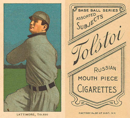 1909 White Borders Tolstoi Lattimore, Toledo #277 Baseball Card