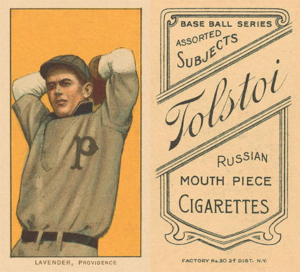 1909 White Borders Tolstoi Lavender, Providence #278 Baseball Card