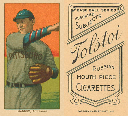 1909 White Borders Tolstoi Maddox, Pittsburgh #294 Baseball Card