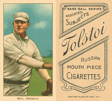 1909 White Borders Tolstoi Bell, Brooklyn #31 Baseball Card