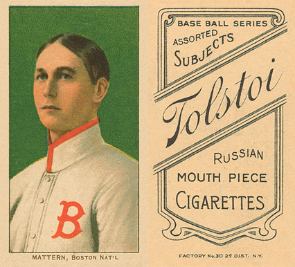 1909 White Borders Tolstoi Mattern, Boston Nat'L #310 Baseball Card