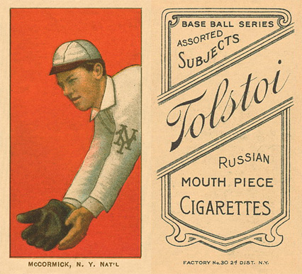 1909 White Borders Tolstoi McCormick, N.Y. Nat'L #314 Baseball Card