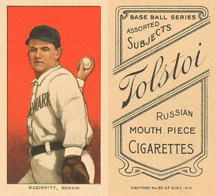 1909 White Borders Tolstoi McGinnity, Newark #318 Baseball Card