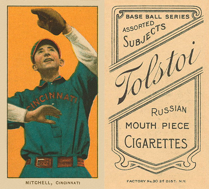 1909 White Borders Tolstoi Mitchell, Cincinnati #339 Baseball Card