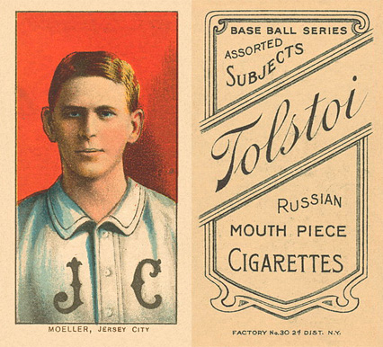 1909 White Borders Tolstoi Moeller, Jersey City #340 Baseball Card