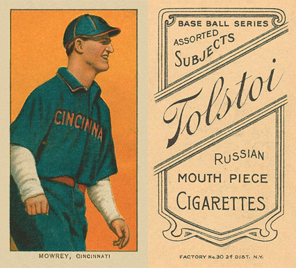 1909 White Borders Tolstoi Mowrey,Cincinnati #345 Baseball Card