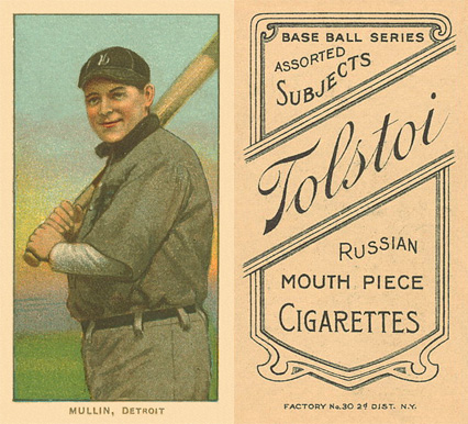 1909 White Borders Tolstoi Mullin, Detroit #349 Baseball Card