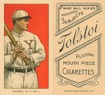 1909 White Borders Tolstoi Murray, N.Y. Nat'L #352 Baseball Card