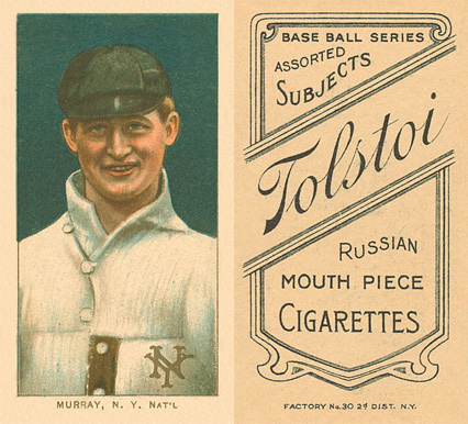 1909 White Borders Tolstoi Murray, N.Y. Nat'L #353 Baseball Card