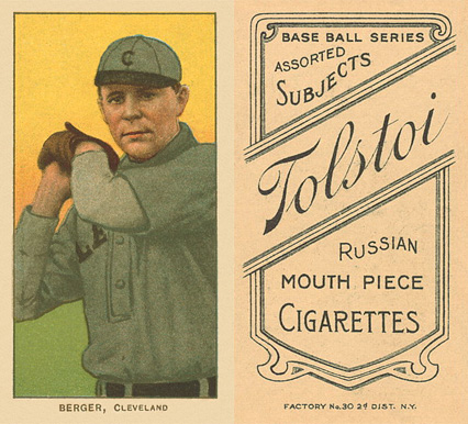 1909 White Borders Tolstoi Berger, Cleveland #37 Baseball Card