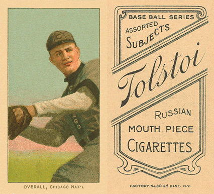 1909 White Borders Tolstoi Overall, Chicago Nat'L #374 Baseball Card