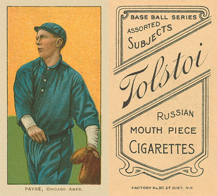 1909 White Borders Tolstoi Payne, Chicago Amer. #382 Baseball Card