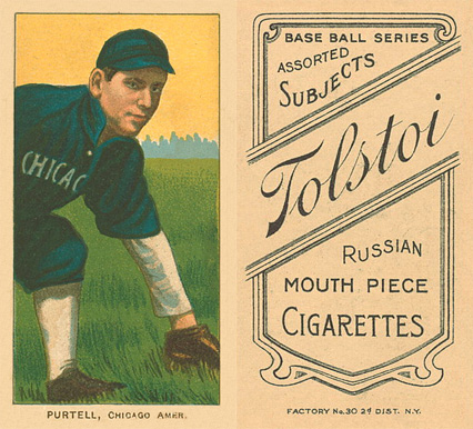 1909 White Borders Tolstoi Purtell, Chicago Amer #399 Baseball Card