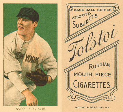 1909 White Borders Tolstoi Quinn, N.Y. Amer. #402 Baseball Card