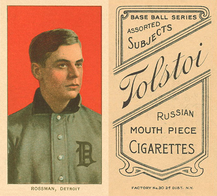 1909 White Borders Tolstoi Rossman, Detroit #415 Baseball Card