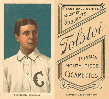 1909 White Borders Tolstoi Schreck, Columbus #429 Baseball Card