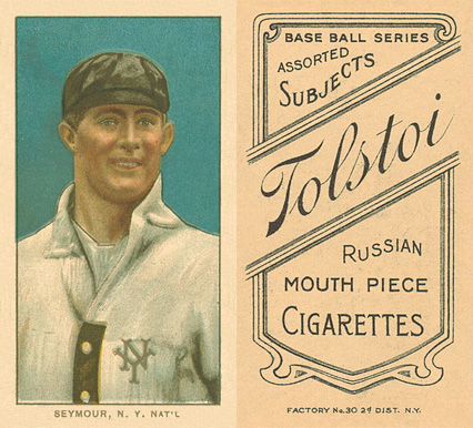 1909 White Borders Tolstoi Seymour, N.Y. Nat'L #435 Baseball Card