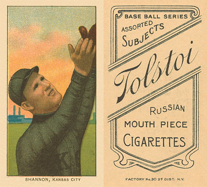 1909 White Borders Tolstoi Shannon, Kansas City #437 Baseball Card