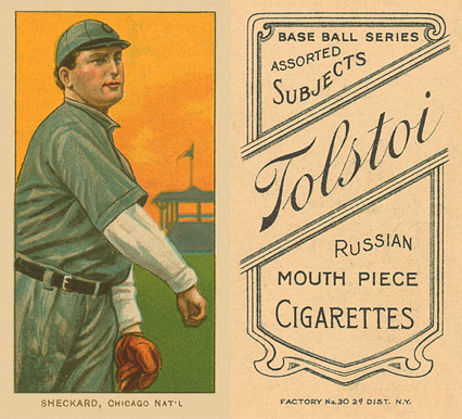1909 White Borders Tolstoi Sheckard, Chicago Nat'L #442 Baseball Card