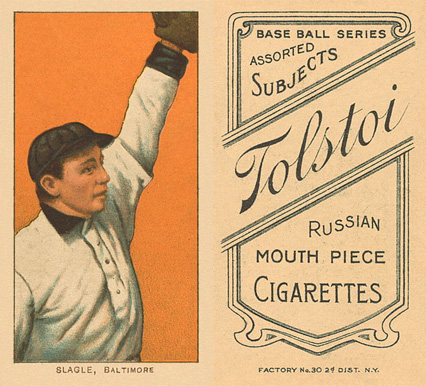1909 White Borders Tolstoi Slagle, Baltimore #445 Baseball Card