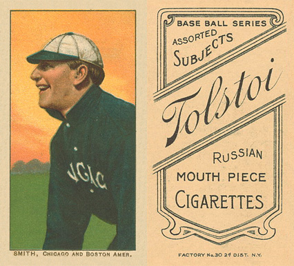 1909 White Borders Tolstoi Smith, Chicago and Boston Amer. #449 Baseball Card