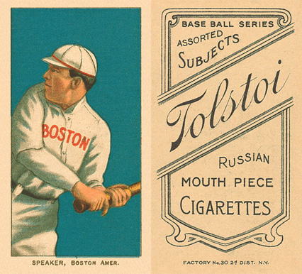 1909 White Borders Tolstoi Speaker, Boston Amer. #456 Baseball Card