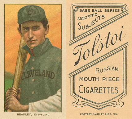 1909 White Borders Tolstoi Bradley, Cleveland #46 Baseball Card