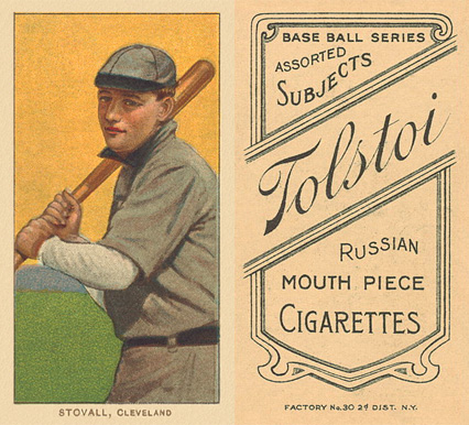 1909 White Borders Tolstoi Stovall, Cleveland #467 Baseball Card