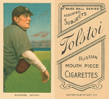 1909 White Borders Tolstoi Summers, Detroit #473 Baseball Card
