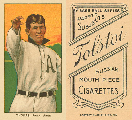 1909 White Borders Tolstoi Thomas, Phil. Amer. #483 Baseball Card