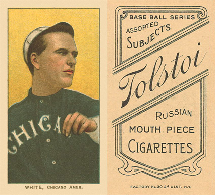 1909 White Borders Tolstoi White, Chicago Amer. #504 Baseball Card