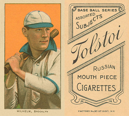 1909 White Borders Tolstoi Wilhelm, Brooklyn #509 Baseball Card