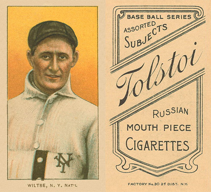 1909 White Borders Tolstoi Wiltse, N.Y. Nat'L #519 Baseball Card