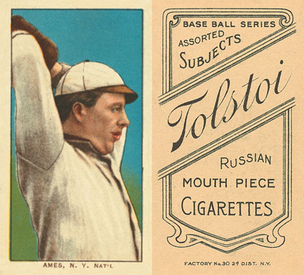 1909 White Borders Tolstoi Ames, N.Y. Nat'l #8 Baseball Card