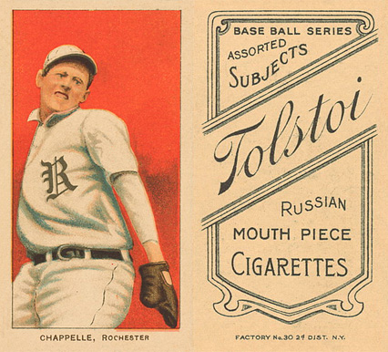 1909 White Borders Tolstoi Chappelle, Rochester #80 Baseball Card