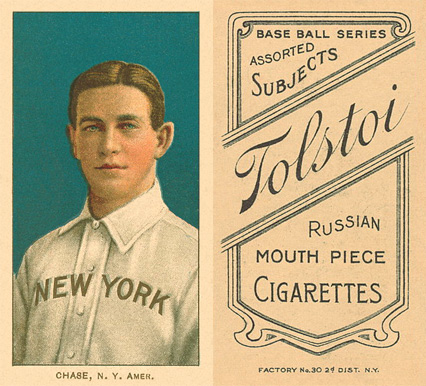 1909 White Borders Tolstoi Chase, N.Y. Amer. #83 Baseball Card