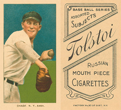 1909 White Borders Tolstoi Chase, N.Y. Amer. #85 Baseball Card