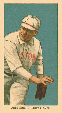 1909 White Borders Ghosts, Miscuts, Proofs, Blank Backs & Oddities Arellanes, Boston Amer. #11 Baseball Card