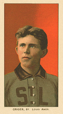1909 White Borders Ghosts, Miscuts, Proofs, Blank Backs & Oddities Criger, St. Louis Amer. #114 Baseball Card