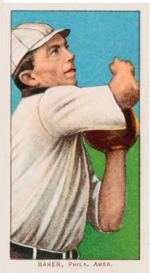 1909 White Borders Ghosts, Miscuts, Proofs, Blank Backs & Oddities Baker, Phila. Amer. #15 Baseball Card