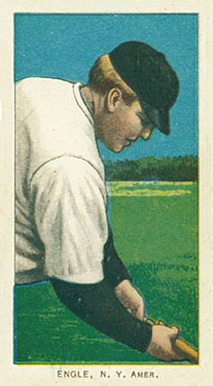 1909 White Borders Ghosts, Miscuts, Proofs, Blank Backs & Oddities Engle, N.Y. Amer. #164 Baseball Card