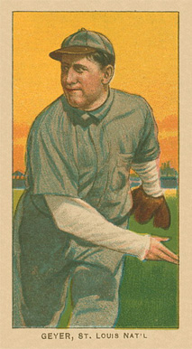 1909 White Borders Ghosts, Miscuts, Proofs, Blank Backs & Oddities Geyer, St. Louis Nat'L #187 Baseball Card