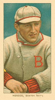 1909 White Borders Ghosts, Miscuts, Proofs, Blank Backs & Oddities Herzog, Boston Nat'L #210 Baseball Card