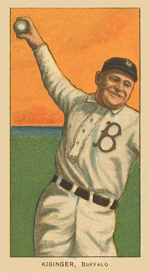 1909 White Borders Ghosts, Miscuts, Proofs, Blank Backs & Oddities Kisinger, Buffalo #254 Baseball Card