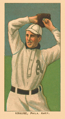 1909 White Borders Ghosts, Miscuts, Proofs, Blank Backs & Oddities Krause, Phila. Amer. #264 Baseball Card