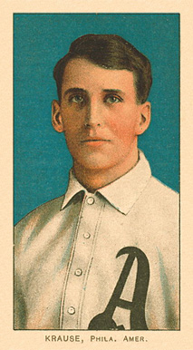 1909 White Borders Ghosts, Miscuts, Proofs, Blank Backs & Oddities Krause, Phila. Amer. #265 Baseball Card