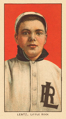 1909 White Borders Ghosts, Miscuts, Proofs, Blank Backs & Oddities Lentz, Little Rock #284 Baseball Card