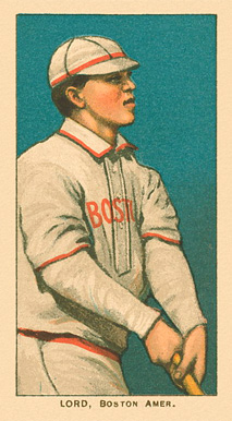 1909 White Borders Ghosts, Miscuts, Proofs, Blank Backs & Oddities Lord, Boston Amer. #290 Baseball Card